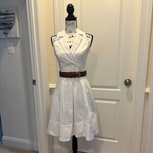 Lauren White Sleeveless Dress - Size 2